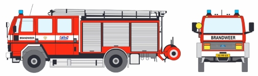 Loewe 4102 - H0 - Ford Cargo 1320 LF16 Brandweer Niederlande